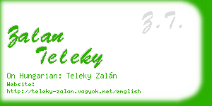 zalan teleky business card